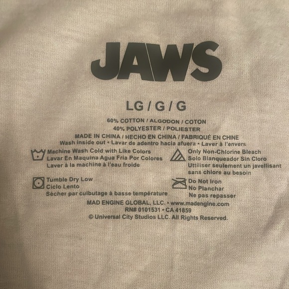 Men’s Jaws Movie Poster Graphic Tank Top - Picture 3 of 5